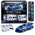 METAL RC Variable Speed Die-Cast Car (1:64 Scale) – 2.4GHz Remote Control Car with Lights & Auto Mode